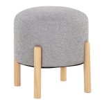 Michelle Contemporary Natural Wood Light Grey Ottoman 11 Michelle Contemporary Natural Wood Light Grey Ottoman
