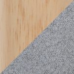 Michelle Contemporary Natural Wood Light Grey Ottoman 14 Michelle Contemporary Natural Wood Light Grey Ottoman