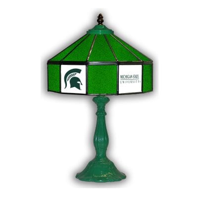 Michigan State 21-inch Glass Table Lamp