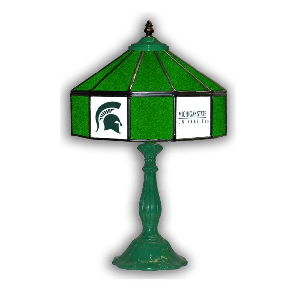 Michigan State 21 inch Glass Table Lamp