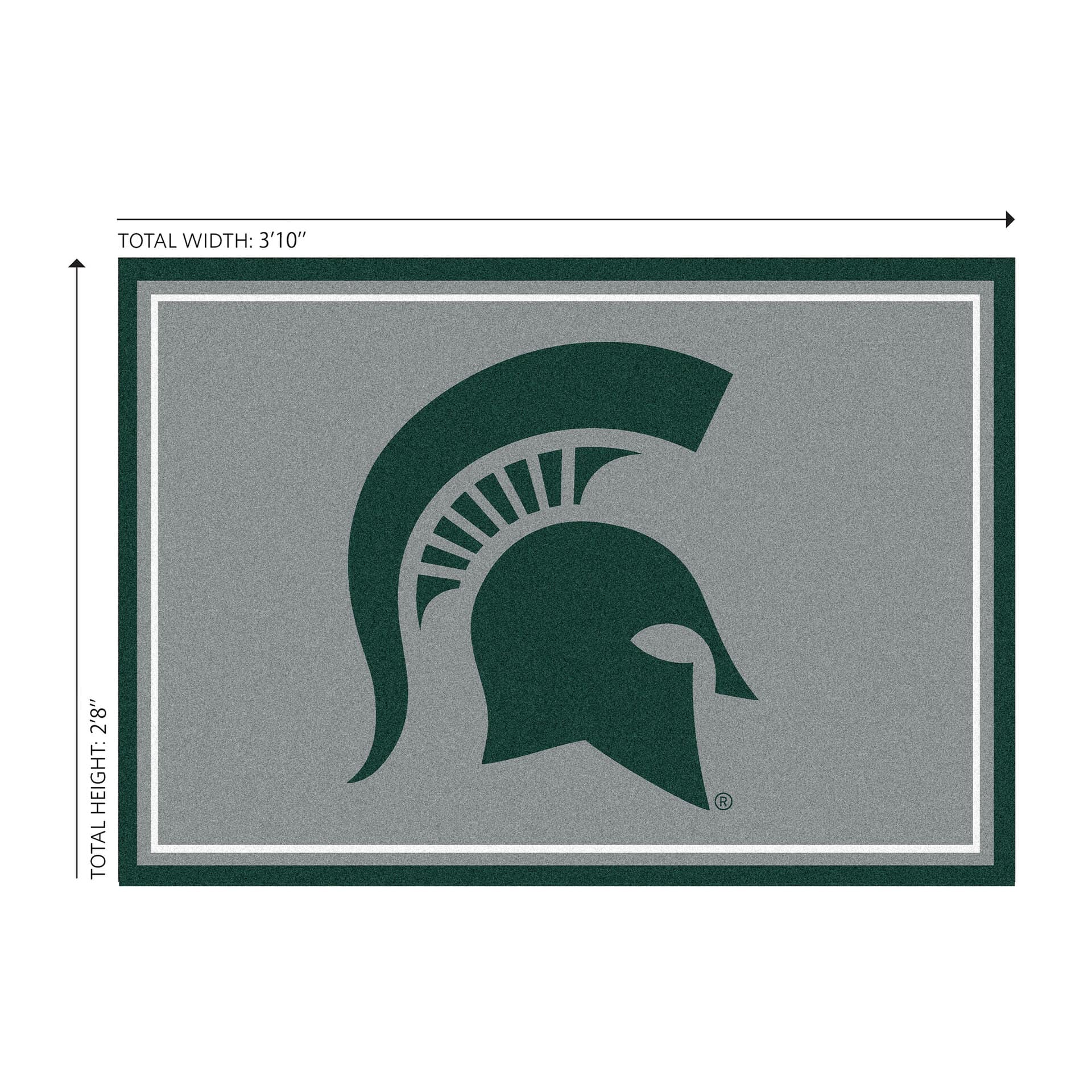 Michigan State 3x4 Area Rug 1 Michigan State 3x4 Area Rug