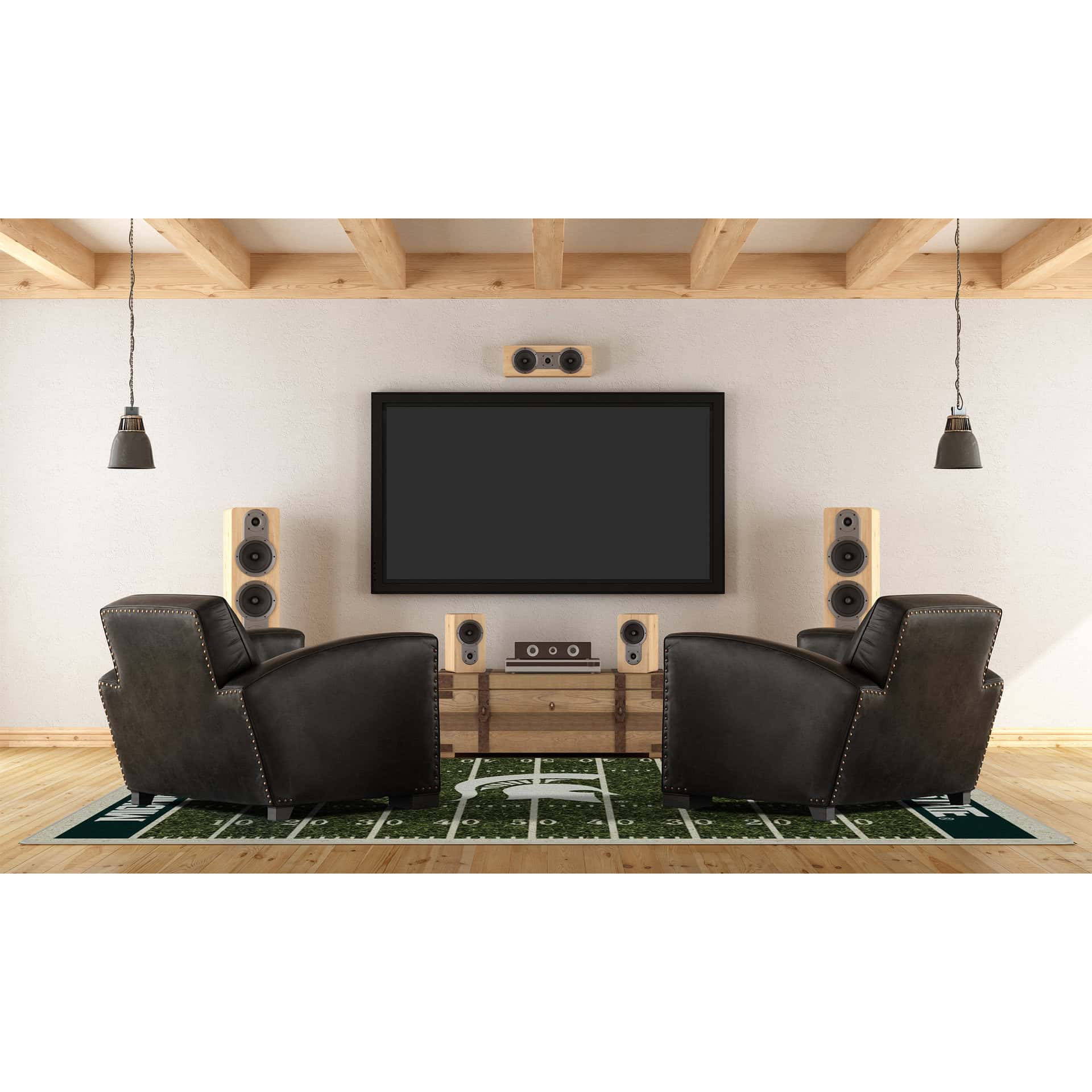 Michigan State 6x8 Homefield Rug 2 Michigan State 6x8 Homefield Rug - Image 2