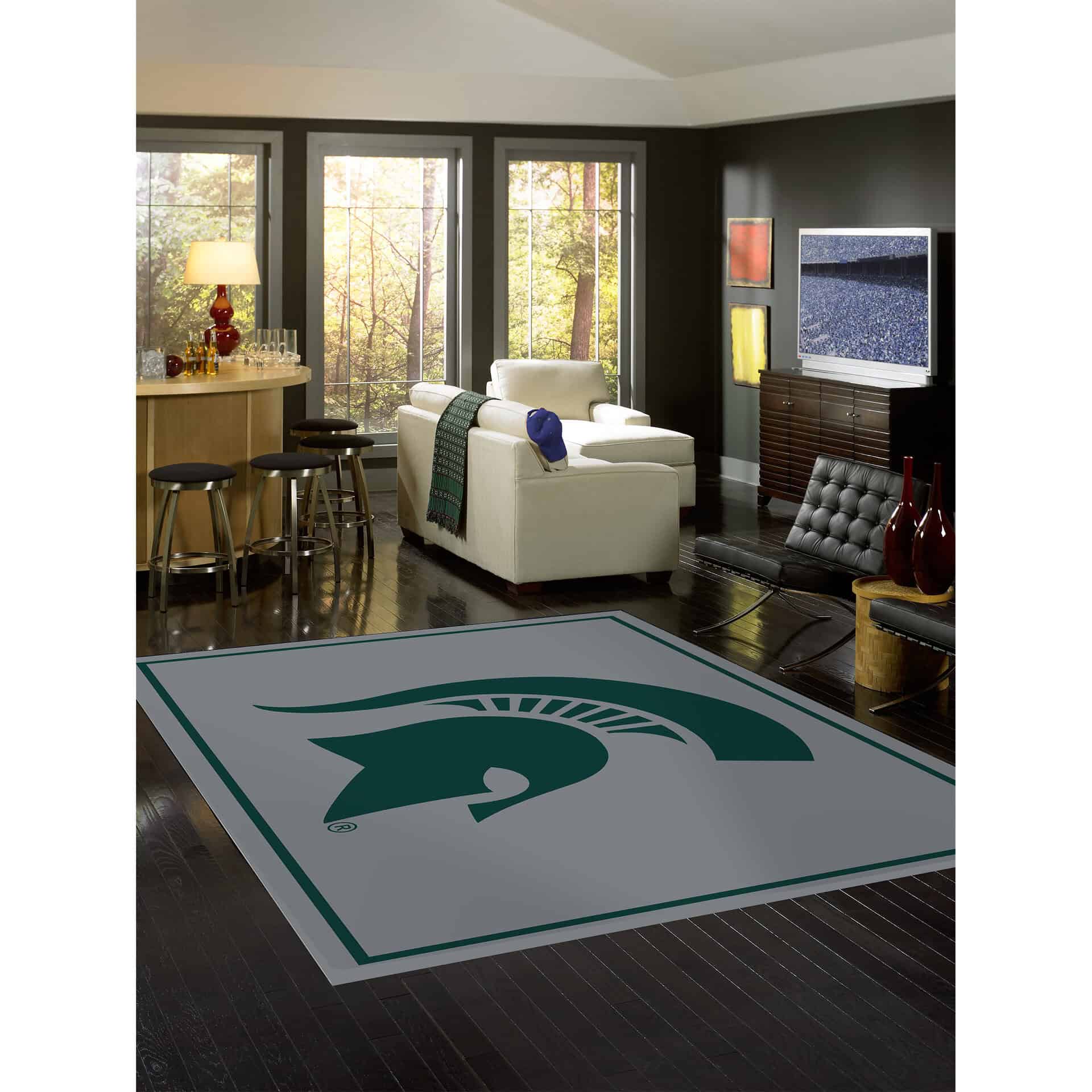 Michigan State 8x11 Spirit Rug 2 Michigan State 8x11 Spirit Rug - Image 2