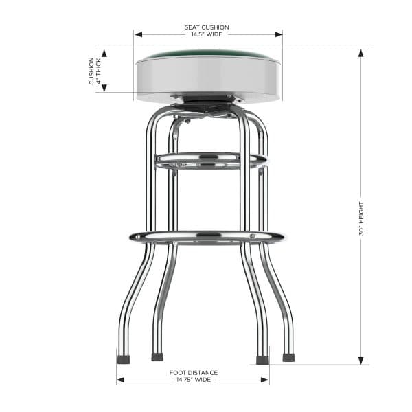 Michigan State Chrome Bar Stool 5