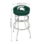 Michigan State Chrome Swivel Bar Stool 3 Michigan State Chrome Swivel Bar Stool