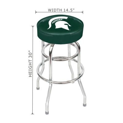 Michigan State Chrome Swivel Bar Stool