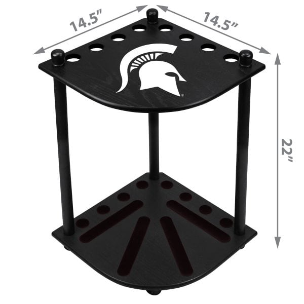 Michigan State Corner Cue Rack 3
