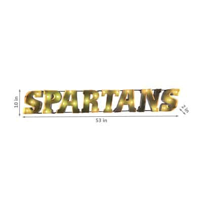 Michigan State-Spartans Lighted Recycled Metal Sign