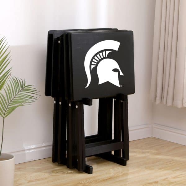 Michigan State TV Trays WStand