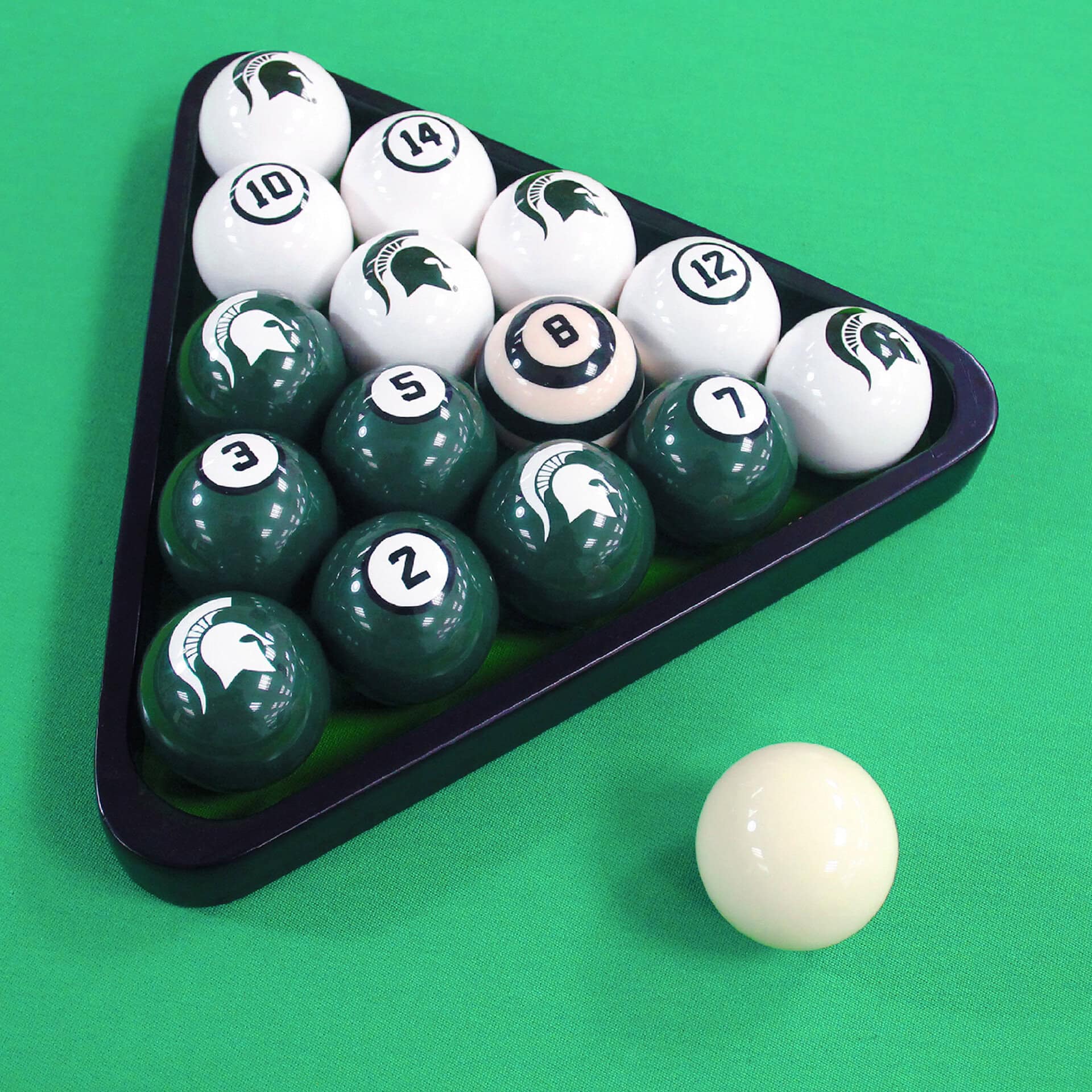 Michigan State University Billiard Balls with Numbers 3 Michigan State University Billiard Balls with Numbers - Image 3