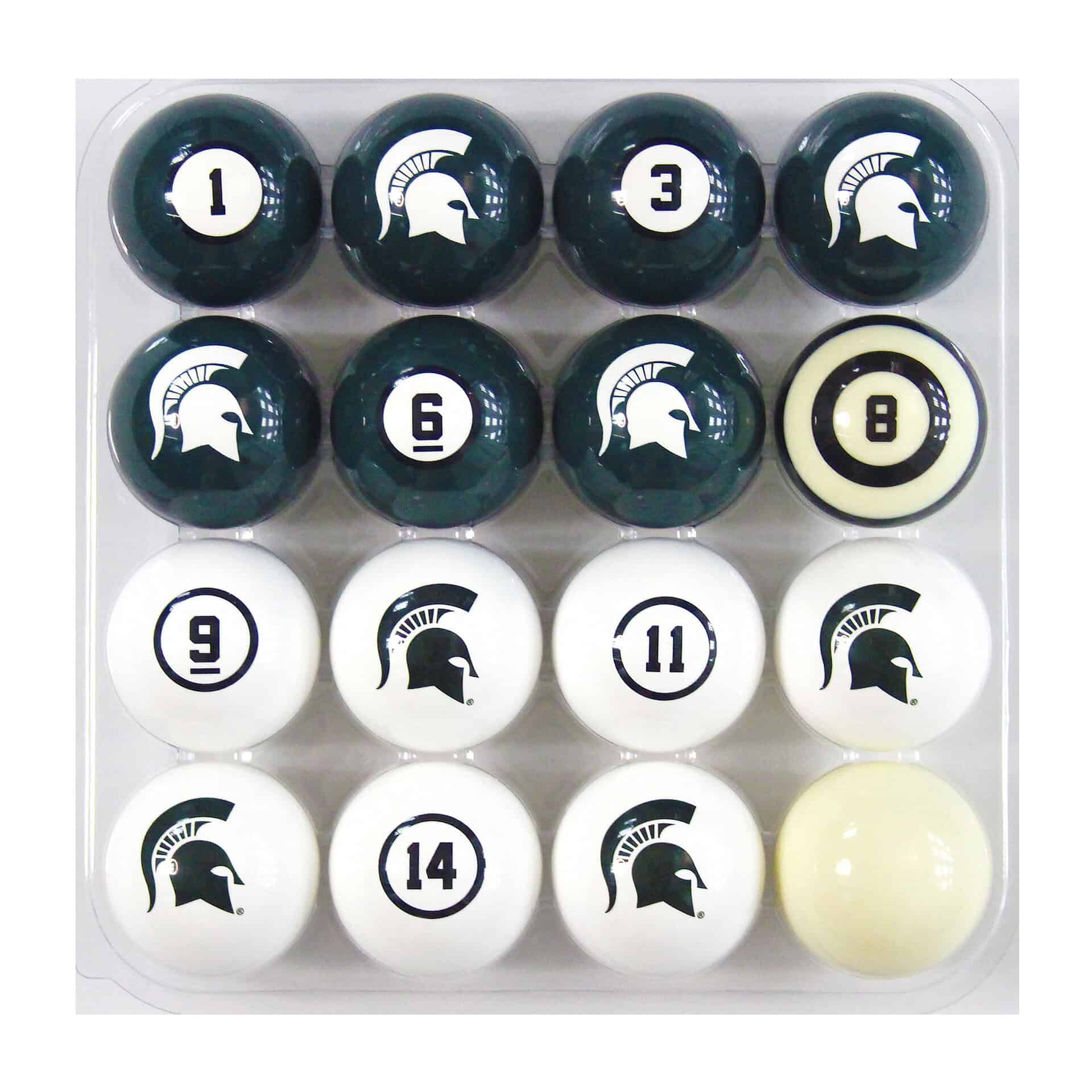 Michigan State University Billiard Balls with Numbers 4 Michigan State University Billiard Balls with Numbers - Image 4