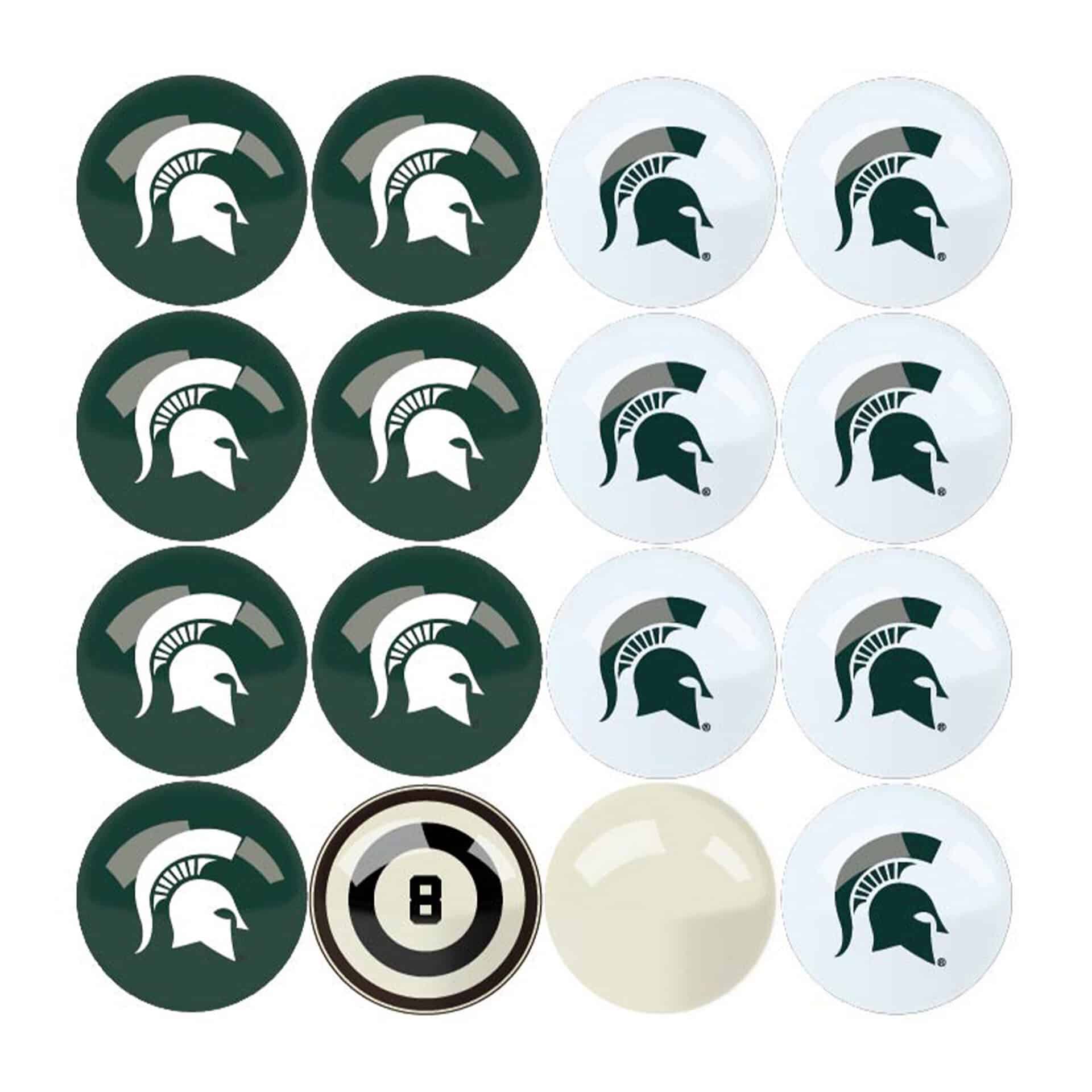 Michigan State University Billiard Balls with Numbers 5 Michigan State University Billiard Balls with Numbers - Image 5