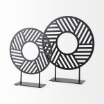 Micra 9.1L x 2.6W x 10.9H Matte Black Metal Decorative Object on a Stand