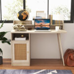 Mid Century 48 Inch Computer Desk with Hutch and Cabinet 23 Mid Century 48 Inch Computer Desk with Hutch and Cabinet