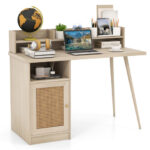 Mid Century 48 Inch Computer Desk with Hutch and Cabinet 24 Mid Century 48 Inch Computer Desk with Hutch and Cabinet