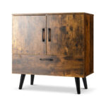Mid-Century Modern Storage Cabinet with Doors and Drawer