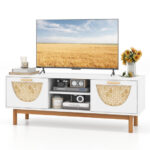 Mid Century Modern TV Stand with Bamboo Woven Drawer Fronts 11 Mid Century Modern TV Stand with Bamboo Woven Drawer Fronts