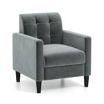 Mid Century Modern Tufted Velvet Accent Chair with Armrests 10 Mid Century Modern Tufted Velvet Accent Chair with Armrests