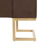 Midas Contemporary Brown Velvet Storage Bench Gold Steel Frame LumiSource 28 Midas Contemporary Brown Velvet Storage Bench Gold Steel Frame LumiSource