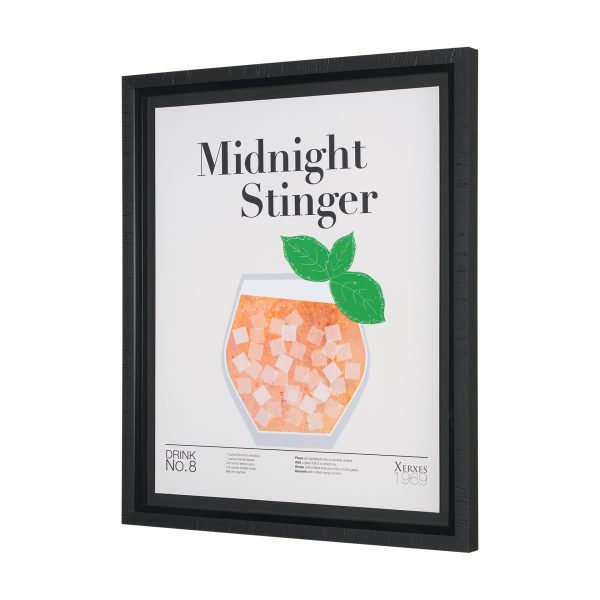 Midnight Stinger by Mercana Studio a Hand Embelished Textured Framed Art Print Matted under Glass 1