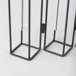 Mila 13.4L x 2.5W x 11.0H Metal and Glass Decorative Accent