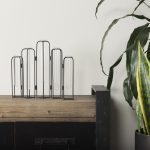 Mila 13.4L x 2.5W x 11.0H Metal and Glass Decorative Accent