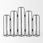 Mila 13.4L x 2.5W x 11.0H Metal and Glass Decorative Accent