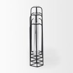 Mila 13.4L x 2.5W x 11.0H Metal and Glass Decorative Accent