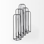 Mila 13.4L x 2.5W x 11.0H Metal and Glass Decorative Accent