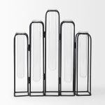 Mila 13.4L x 2.5W x 11.0H Metal and Glass Decorative Accent