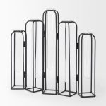 Mila 13.4L x 2.5W x 11.0H Metal and Glass Decorative Accent