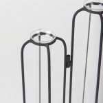 Mila 13.4L x 2.5W x 11.0H Metal and Glass Decorative Accent