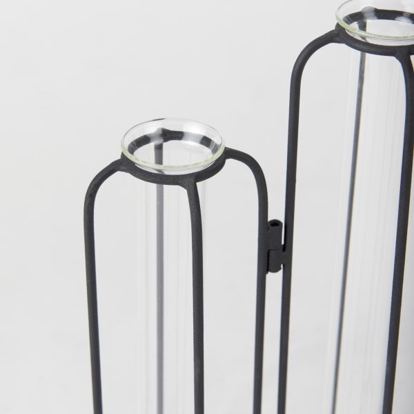 Mila 13.4L x 2.5W x 11.0H Metal and Glass Decorative Accent 8