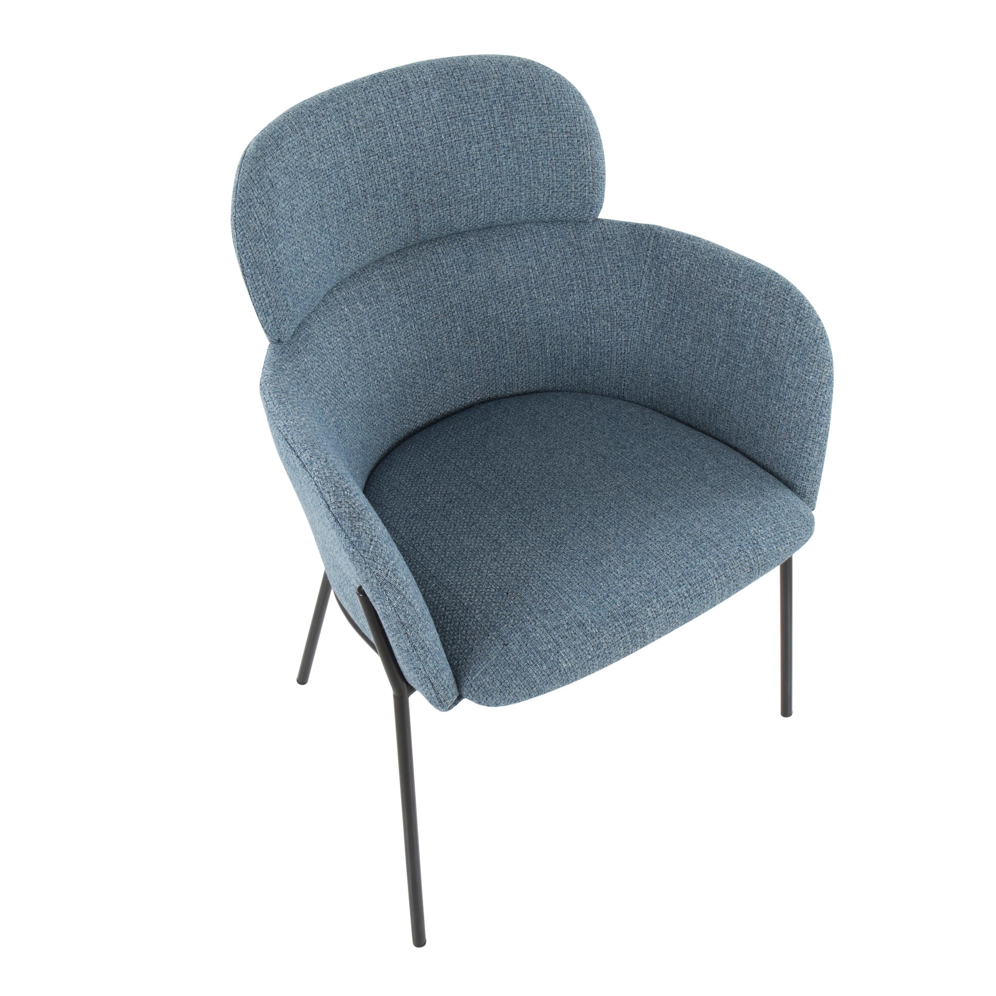 Milan Black Metal Blue Noise Contemporary Chairs (Set of 2) 11 Milan Black Metal Blue Noise Contemporary Chairs (Set of 2) - Image 11