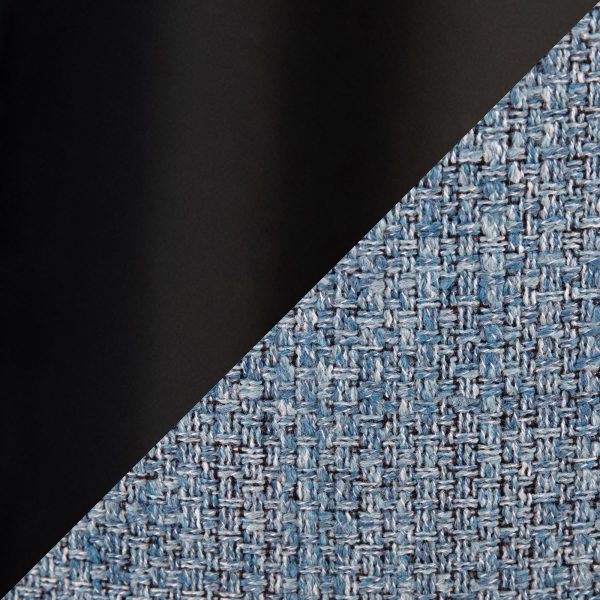 Milan Black Metal Blue Noise Contemporary Chairs Set of 2 12