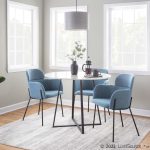 Milan Black Metal Blue Noise Contemporary Chairs (Set of 2) 14 Milan Black Metal Blue Noise Contemporary Chairs (Set of 2)