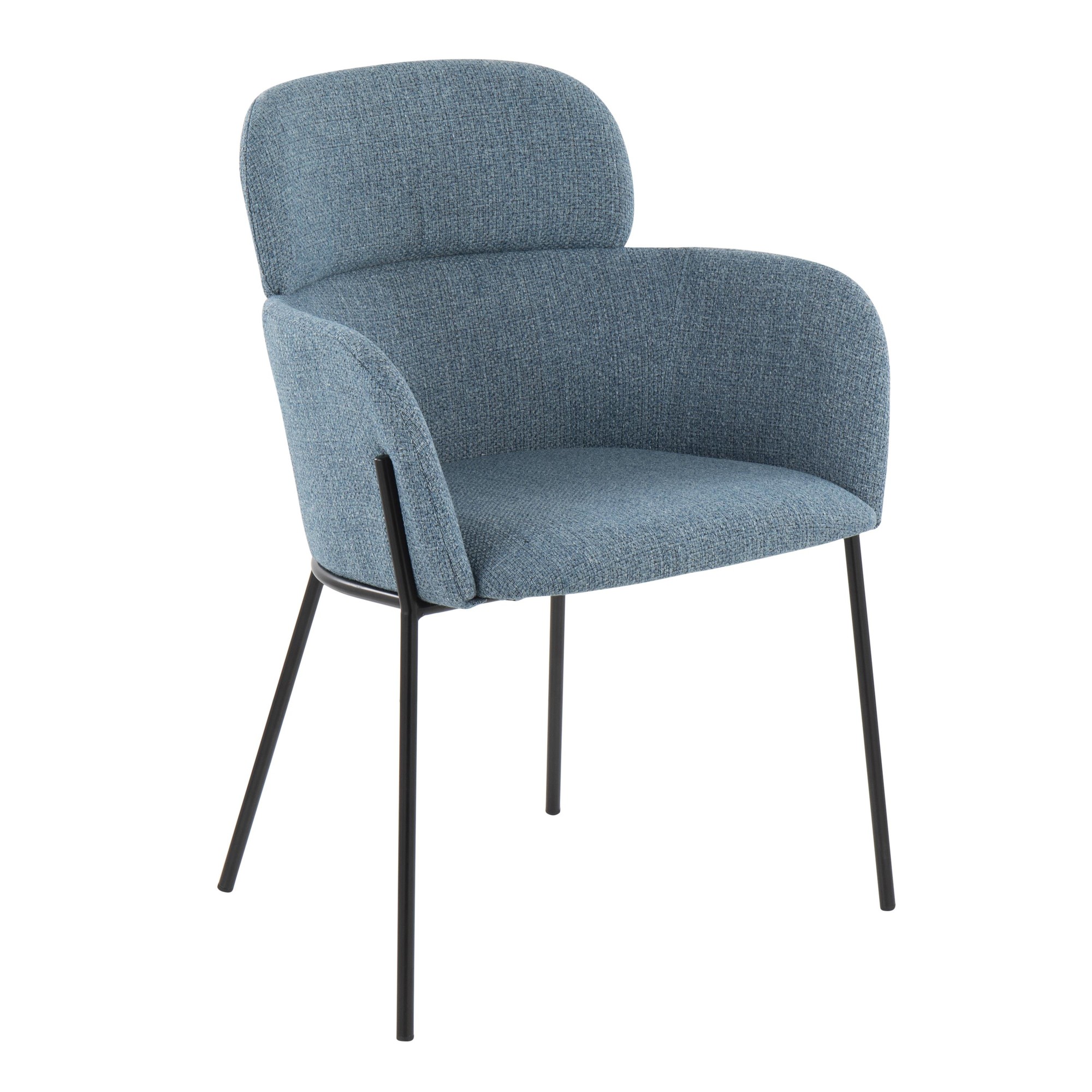 Milan Black Metal Blue Noise Contemporary Chairs (Set of 2) 6 Milan Black Metal Blue Noise Contemporary Chairs (Set of 2) - Image 6