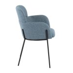 Milan Black Metal Blue Noise Contemporary Chairs (Set of 2) 20 Milan Black Metal Blue Noise Contemporary Chairs (Set of 2)