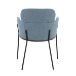 Milan Black Metal Blue Noise Contemporary Chairs (Set of 2) 22 Milan Black Metal Blue Noise Contemporary Chairs (Set of 2)