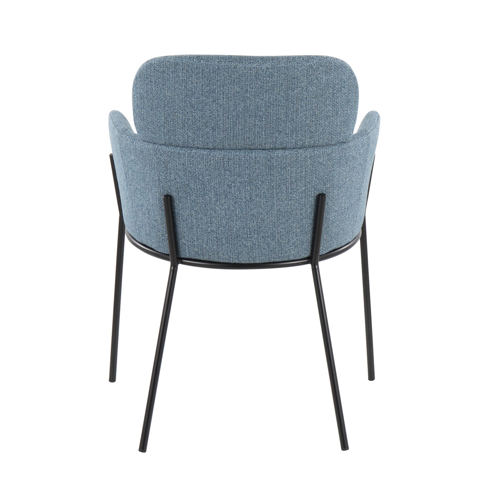 Milan Black Metal Blue Noise Contemporary Chairs (Set of 2) 9 Milan Black Metal Blue Noise Contemporary Chairs (Set of 2) - Image 9