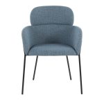 Milan Black Metal Blue Noise Contemporary Chairs (Set of 2) 23 Milan Black Metal Blue Noise Contemporary Chairs (Set of 2)