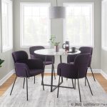 Milan Black Metal Purple Noise Contemporary Chairs (Set of 2) 15 Milan Black Metal Purple Noise Contemporary Chairs (Set of 2)