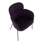 Milan Black Metal Purple Noise Contemporary Chairs (Set of 2) 24 Milan Black Metal Purple Noise Contemporary Chairs (Set of 2)
