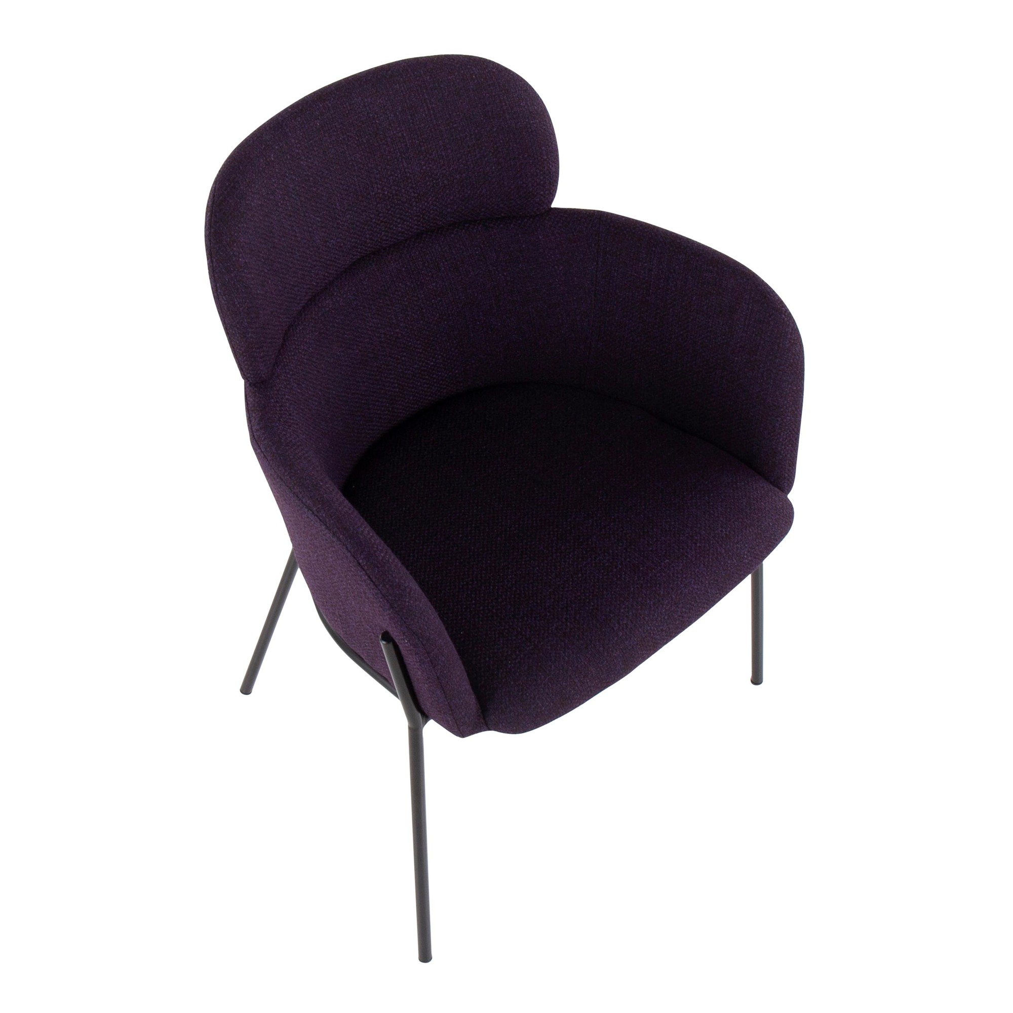 Milan Black Metal Purple Noise Contemporary Chairs (Set of 2) 11 Milan Black Metal Purple Noise Contemporary Chairs (Set of 2) - Image 11