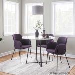 Milan Black Metal Purple Noise Contemporary Chairs (Set of 2) 14 Milan Black Metal Purple Noise Contemporary Chairs (Set of 2)