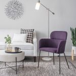 Milan Black Metal Purple Noise Contemporary Chairs (Set of 2) 16 Milan Black Metal Purple Noise Contemporary Chairs (Set of 2)