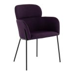 Milan Black Metal Purple Noise Contemporary Chairs (Set of 2) 19 Milan Black Metal Purple Noise Contemporary Chairs (Set of 2)
