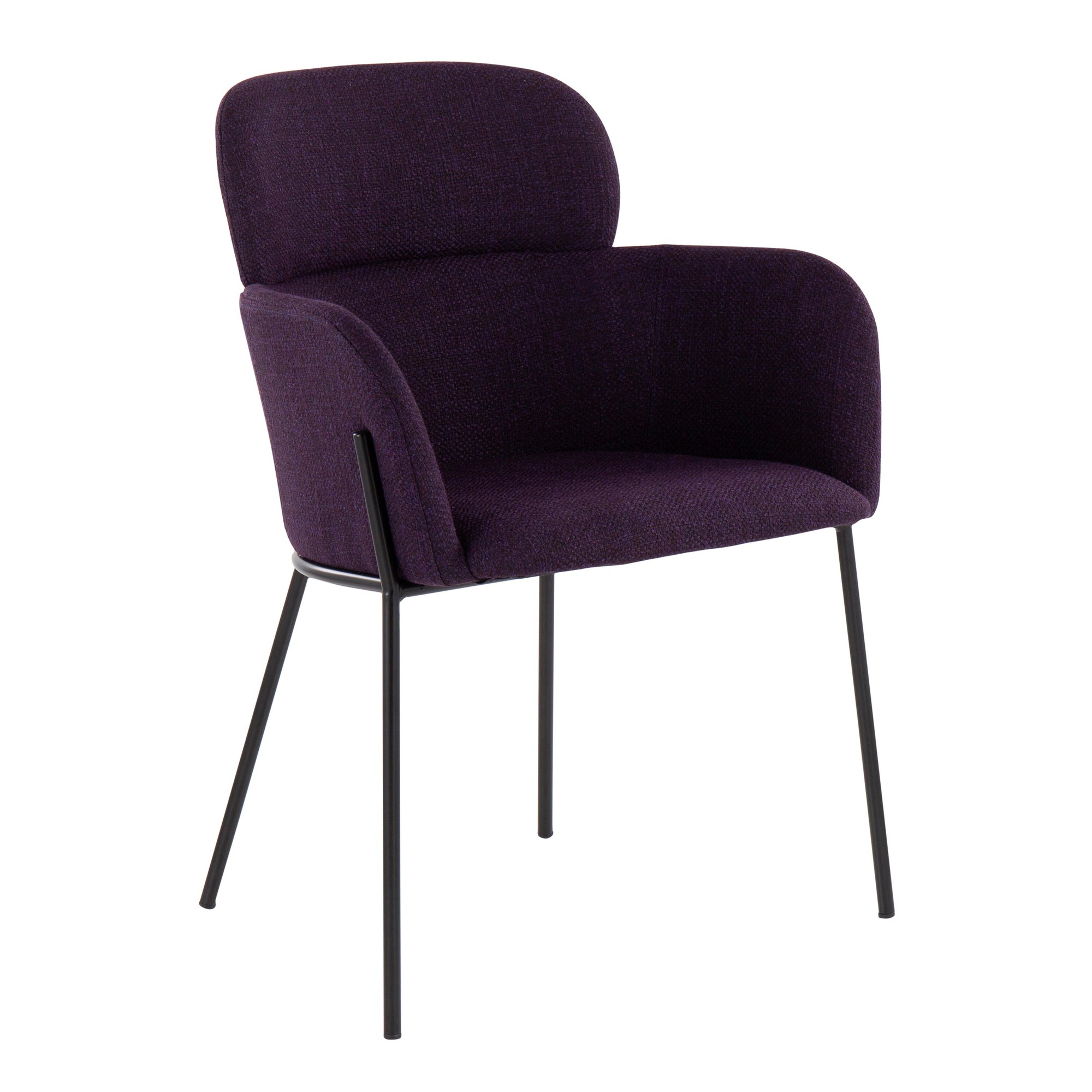 Milan Black Metal Purple Noise Contemporary Chairs (Set of 2) 6 Milan Black Metal Purple Noise Contemporary Chairs (Set of 2) - Image 6