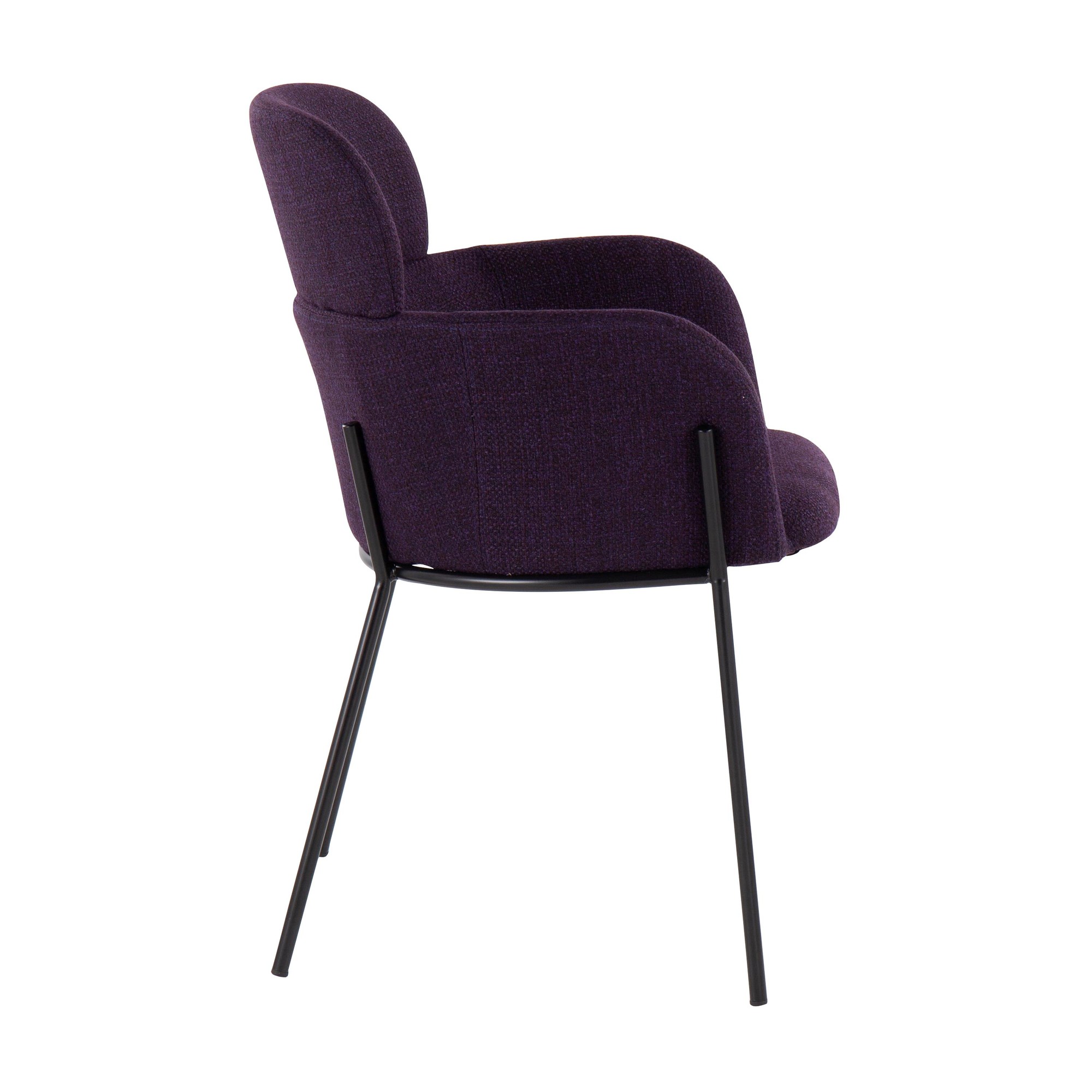 Milan Black Metal Purple Noise Contemporary Chairs (Set of 2) 7 Milan Black Metal Purple Noise Contemporary Chairs (Set of 2) - Image 7