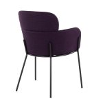 Milan Black Metal Purple Noise Contemporary Chairs (Set of 2) 21 Milan Black Metal Purple Noise Contemporary Chairs (Set of 2)